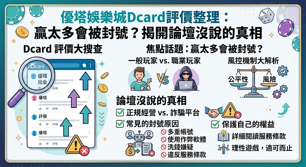優塔娛樂城Dcard評價整理:贏太多會被封號?揭開論壇沒說的真相