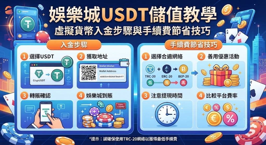 USDT儲值教學:虛擬貨幣入金步驟與手續費節省技巧